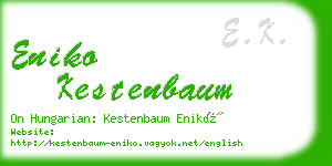 eniko kestenbaum business card
